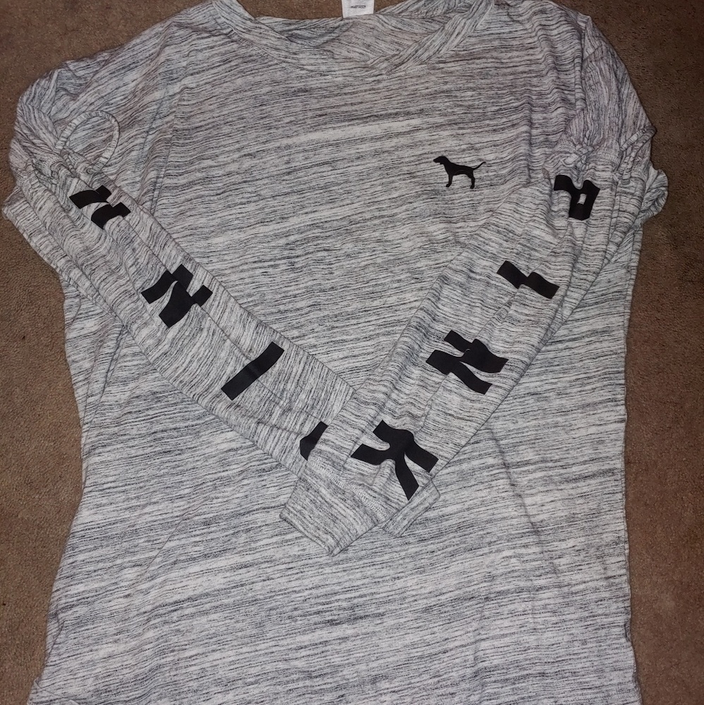 Vs pink long sleeve tee
